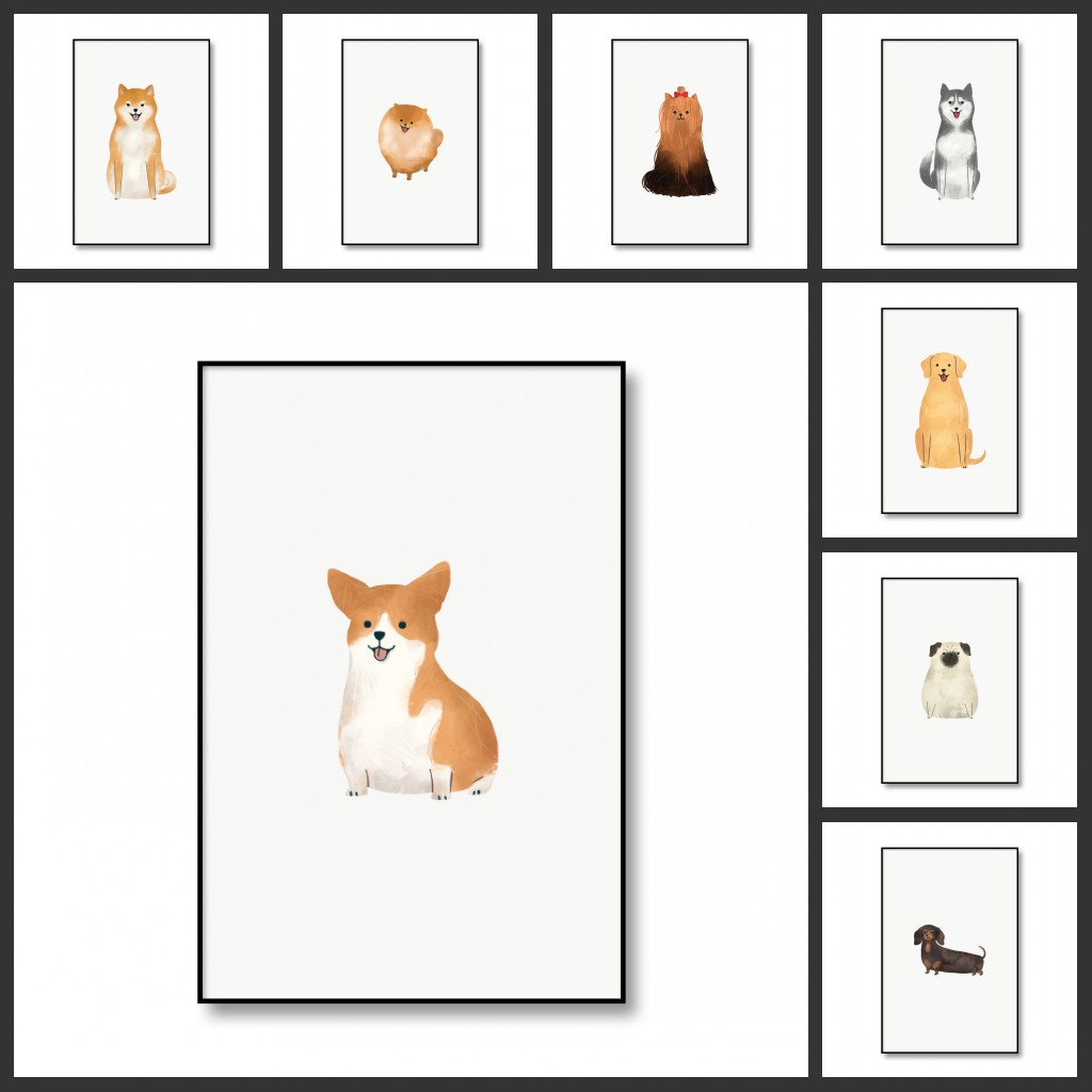 Home Improvement Usa - Minimalist Style Animal Art Poster Cute