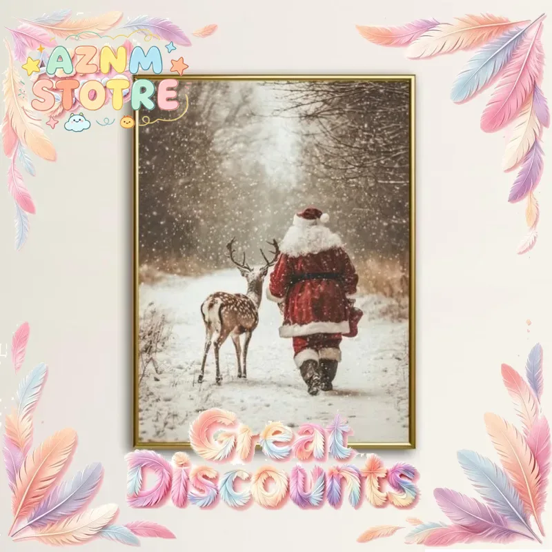 Santa Claus Reindeer Wall Art  - Home Improvement Usa ulasan dan harga
