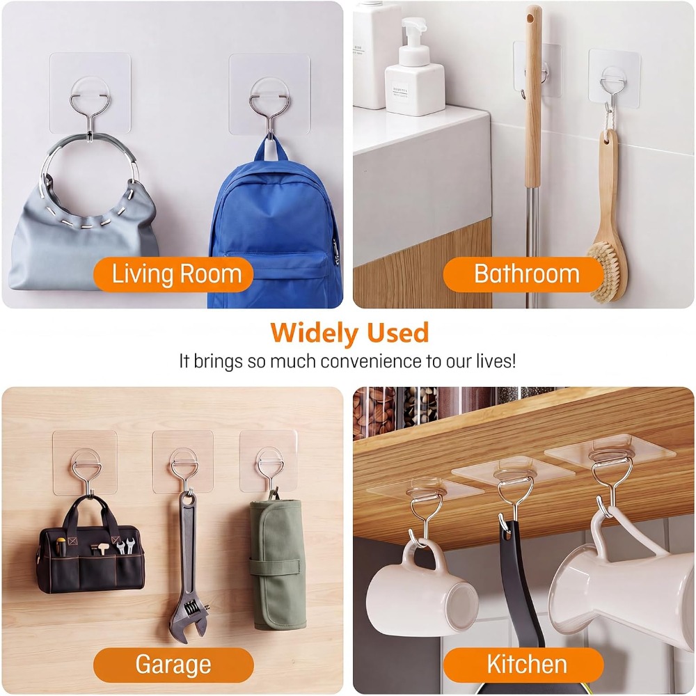 Heavy Duty Adhesive Wall Hooks - Home Improvement Usa ulasan dan harga